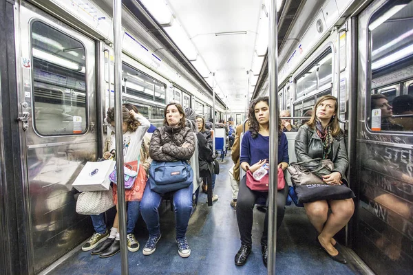 Paris France Paris Metro Interior September 2016 Second Busiest Subway — Stock Photo, Image