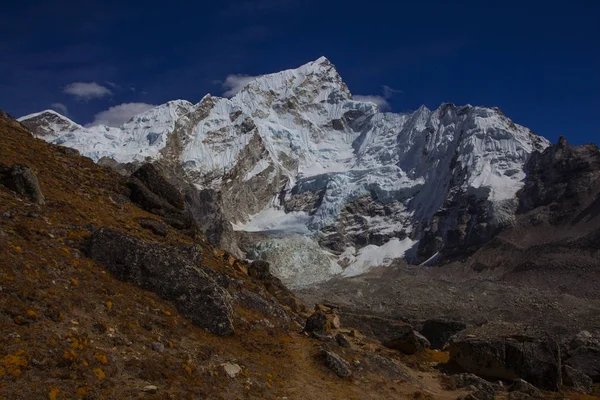 Widok Góry Ebc Obóz Bazy Everest Nepal — Zdjęcie stockowe