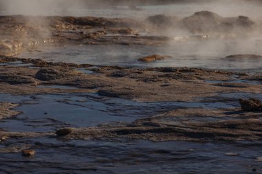 İzlanda Strokkur Geyser Milli Parkı.