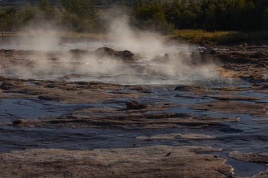 İzlanda Strokkur Geyser Milli Parkı.