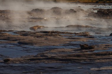 İzlanda Strokkur Geyser Milli Parkı.