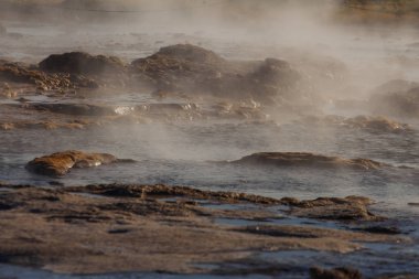İzlanda Strokkur Geyser Milli Parkı.