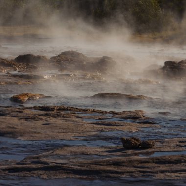 İzlanda Strokkur Geyser Milli Parkı.