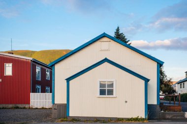 Geleneksel husavik tarihi kentinin güzel görünümü 