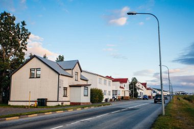 Geleneksel husavik tarihi kentinin güzel görünümü 