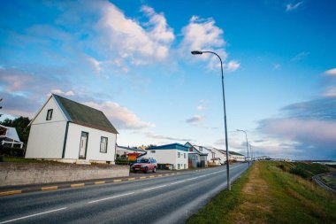 Geleneksel husavik tarihi kentinin güzel görünümü 
