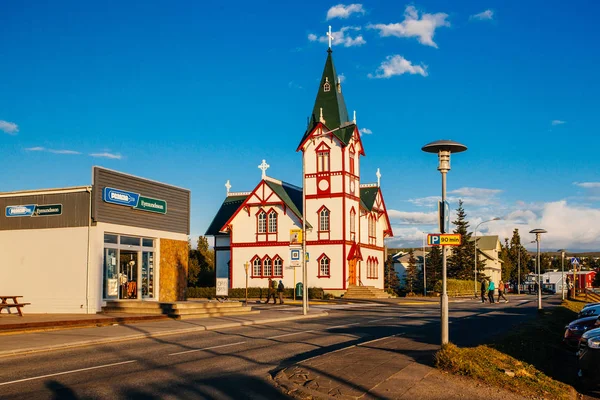 Husavik, Islândia - 17 de agosto de 2017: Bela vista da história — Fotografia de Stock