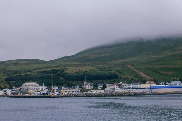 Husavik, Iceland - August 17, 2017: Beautiful view of the histor — Stock Photo, Image