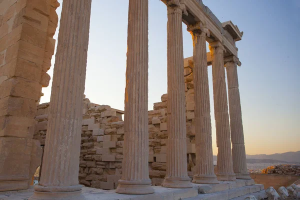 Famoso Edificio Antiguo Erechtheon Acrópolis Atenas Grecia — Foto de Stock