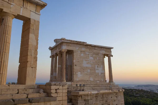 Famous Ancient Acropolis Hill Athens Acropolis Includes Great Architecturals Most — Stock Photo, Image
