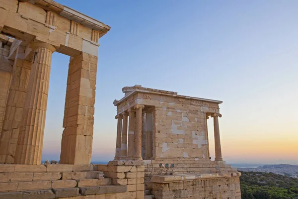 Beroemde Oude Akropolis Heuvel Van Athene Acropolis Bevat Geweldige Architecturalen — Stockfoto