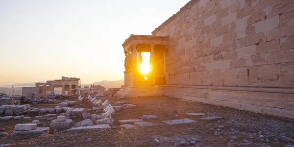 Famoso Erechtheon Antico Edificio Acropoli Atene Grecia — Foto Stock