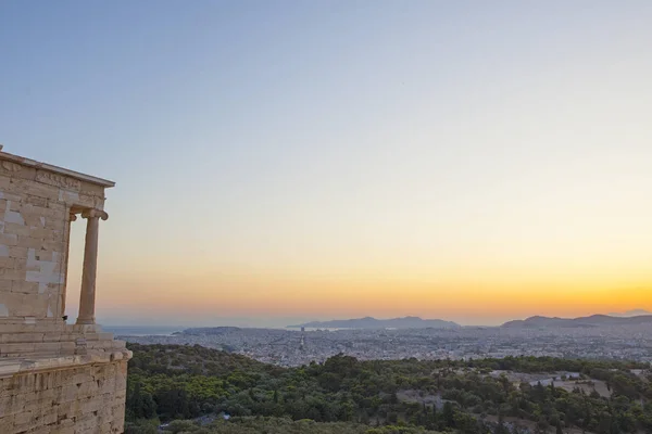 Berömda Antika Akropolis Hill Aten Akropolis Inkluderar Stora Arkitektoniska Den — Stockfoto