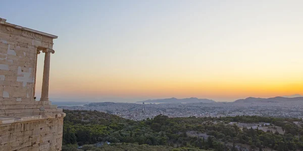 Famosa Acrópolis Antigua Colina Atenas Acrópolis Incluye Grandes Arquitecturales Más — Foto de Stock