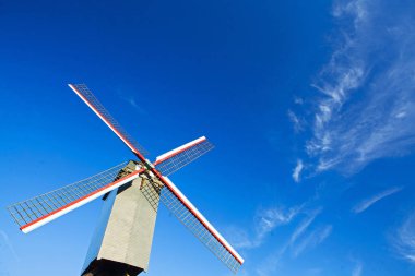 Brugge Ortaçağ ahşap yel değirmeni (Bruges)