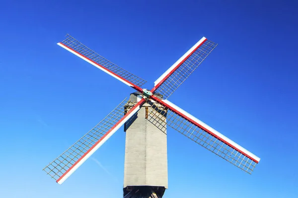 Mittelalterliche Hölzerne Windmühle Brugge Brügge — Stockfoto