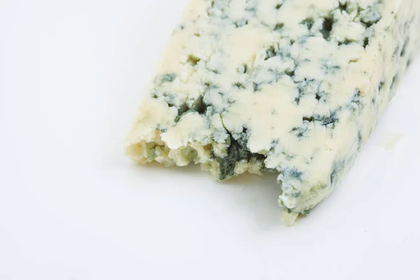 Verse Aromatische Blauwe Kaas Geïsoleerd Witte Achtergrond — Stockfoto