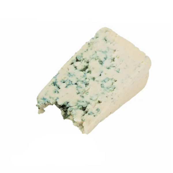 Свежий Ароматический Голубой Сыр Белом Фоне — стоковое фото