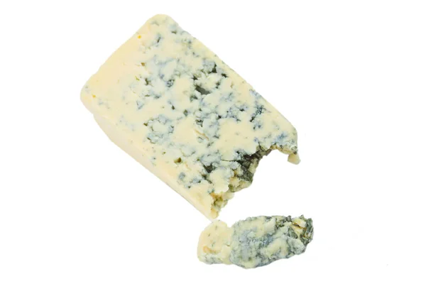 Fresh Aromatic Blue Cheese Isolated White Background — Stock Photo, Image