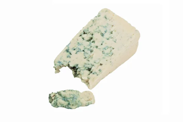 Fresh Aromatic Blue Cheese Isolated White Background — Stock Photo, Image