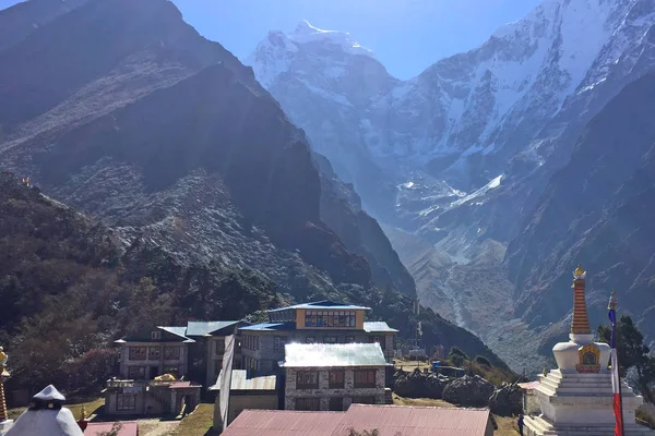 Mosteiro Budista Mais Alto Nepal Tengboche — Fotografia de Stock