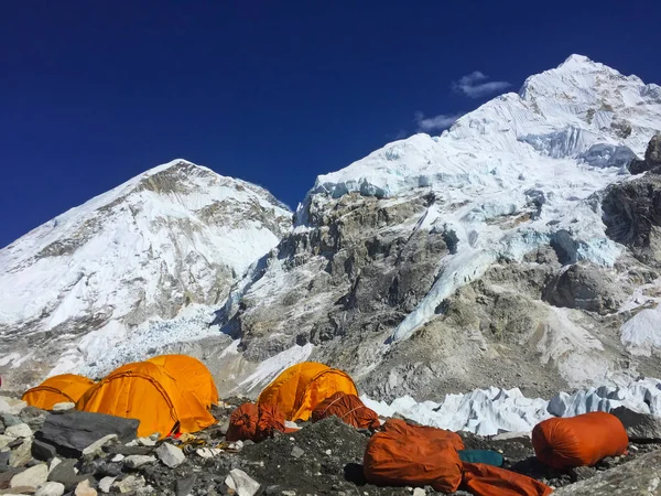 Палатки Базе Эверест Походы Непале — стоковое фото