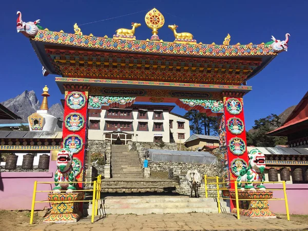 Mosteiro Budista Mais Alto Nepal Tengboche — Fotografia de Stock