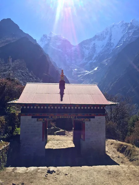Самый Высокий Буддийский Монастырь Непале Тенгбоче — стоковое фото