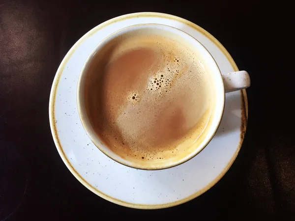 Cup Americano Milk Coffee Table — Stock Photo, Image