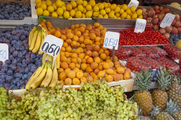 Fresh Tasty Aromatic Fruits Market Athens Greese Stock Picture