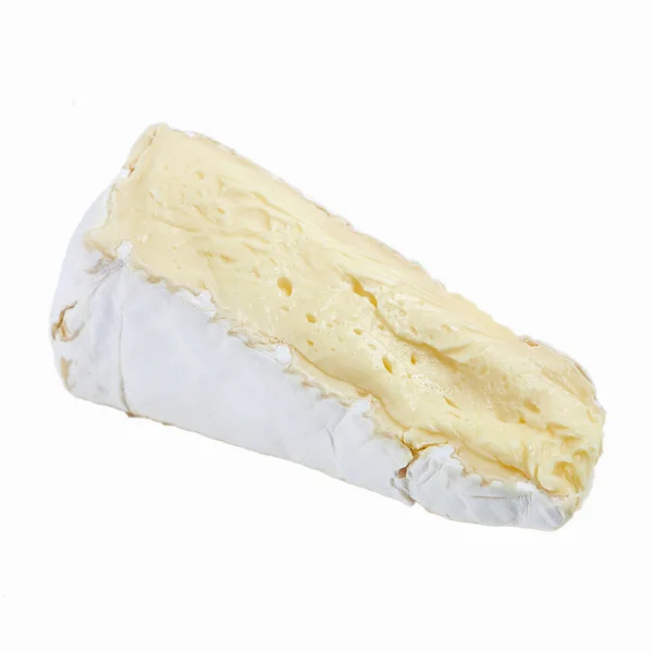 Delicios Camembert Ser Izolacja Białym — Zdjęcie stockowe