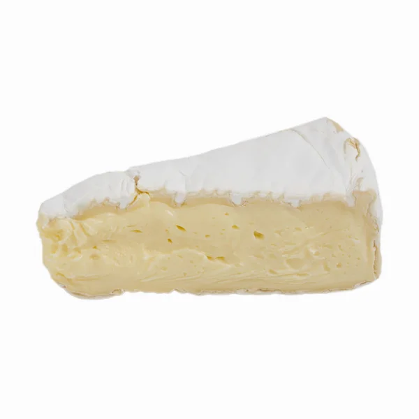 Delicios Camembert Kaas Isolatie Wit — Stockfoto