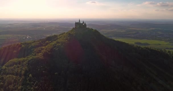 Veduta Aerea Del Famoso Castello Hohenzollern Germania — Video Stock