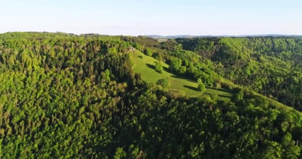 Widok Lotu Ptaka Słynny Zamek Hohenzollern Niemcy Przyjmowany Dronem — Wideo stockowe