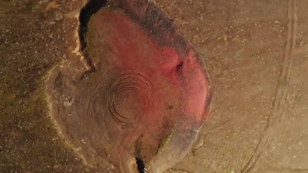 Paesaggio Della Terra Rossa Islanda Vulcanico — Video Stock