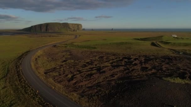 Landskap Island Tas Från Himlen Drönare — Stockvideo