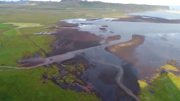 Paysages Islande Pris Ciel Drone — Video