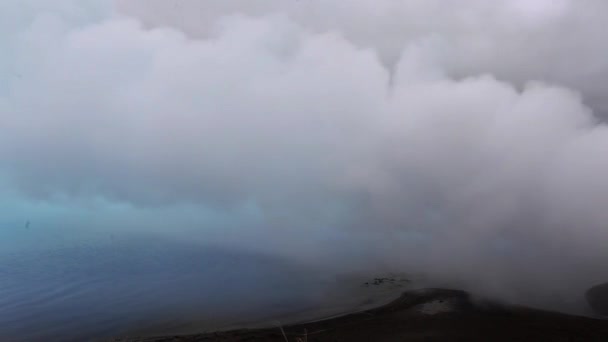 Zona Geotérmica Lago Myvatn Islandia — Vídeo de stock