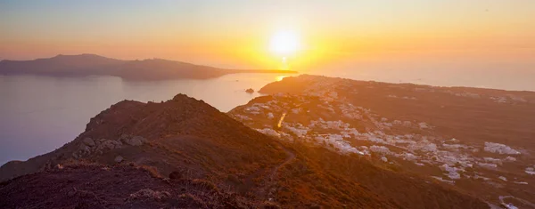Pohled Slavné Řecké Město Oia Ostrově Santorini — Stock fotografie