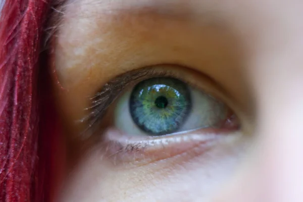 Nahaufnahme Menschlicher Blauer Augen — Stockfoto