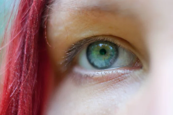 Închiderea Ochiului Albastru Uman — Fotografie, imagine de stoc