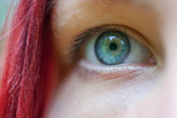 Nahaufnahme Menschlicher Blauer Augen — Stockfoto