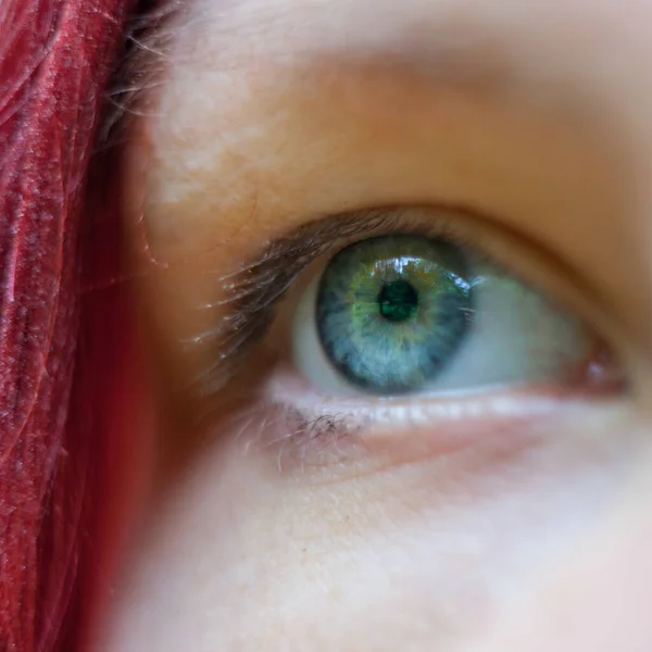 Nahaufnahme Menschlicher Blauer Augen — Stockfoto