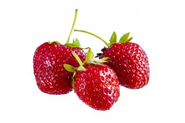 Parlak kırmızı vitaminli çilek, izole edilmiş.