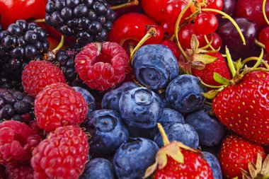 Taze yaz meyveleri karışık arka plan