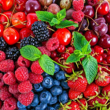 Taze yaz böğürtlenleri karışık arka plan