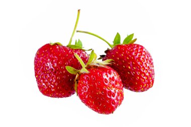 Parlak kırmızı vitaminli çilek, izole edilmiş.