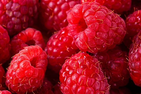 Bright Fresh Vitaminous Raspberry Closeup Backround — Stock Photo, Image