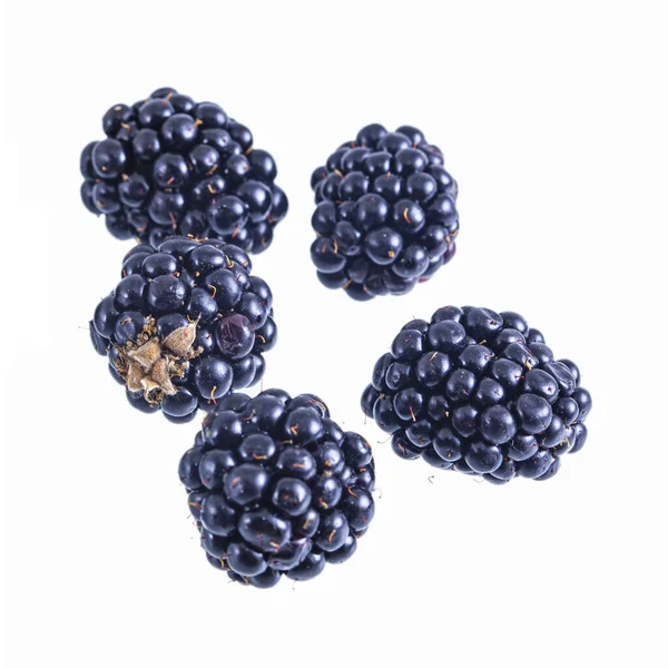 Fresh Juicy Blackberry Isolated White — Stock Photo, Image