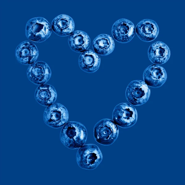 Свежая Голубая Рамка Форме Сердца — стоковое фото